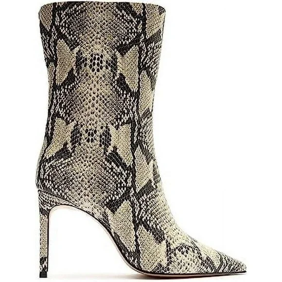 Schutz Mary Snake Embossed leather Short Boots - Picture 3 of 4